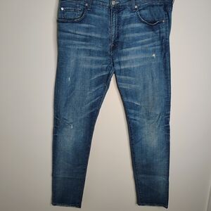 7 For All Mankind Blue Skinny Jeans